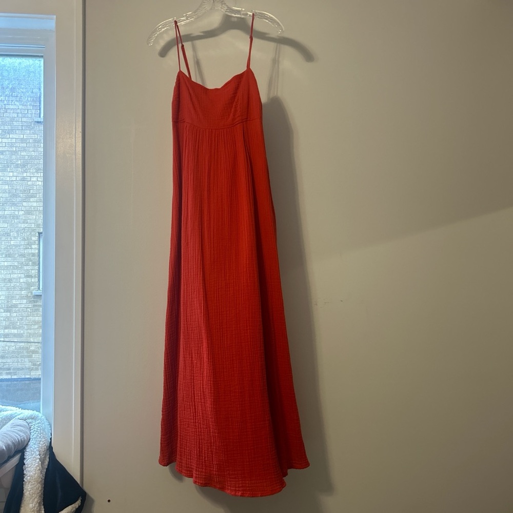 Abercrombie & Fitch Vibrant Red Maxi Dress